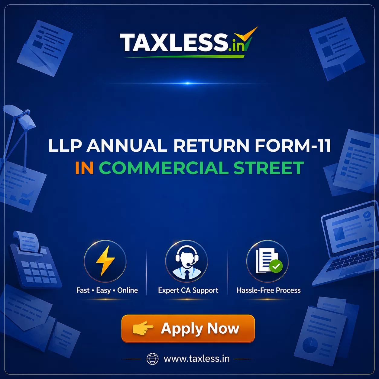 LLP Annual Return Form-11 in Commercial Street