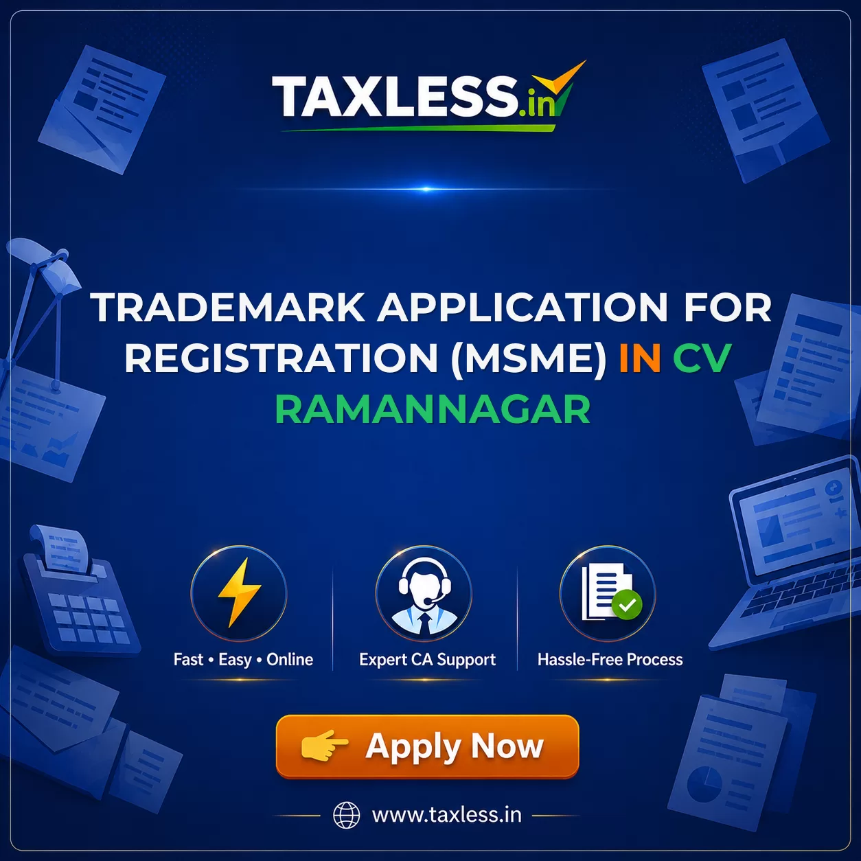 Trademark Application For Registration (MSME) in Cv Ramannagar