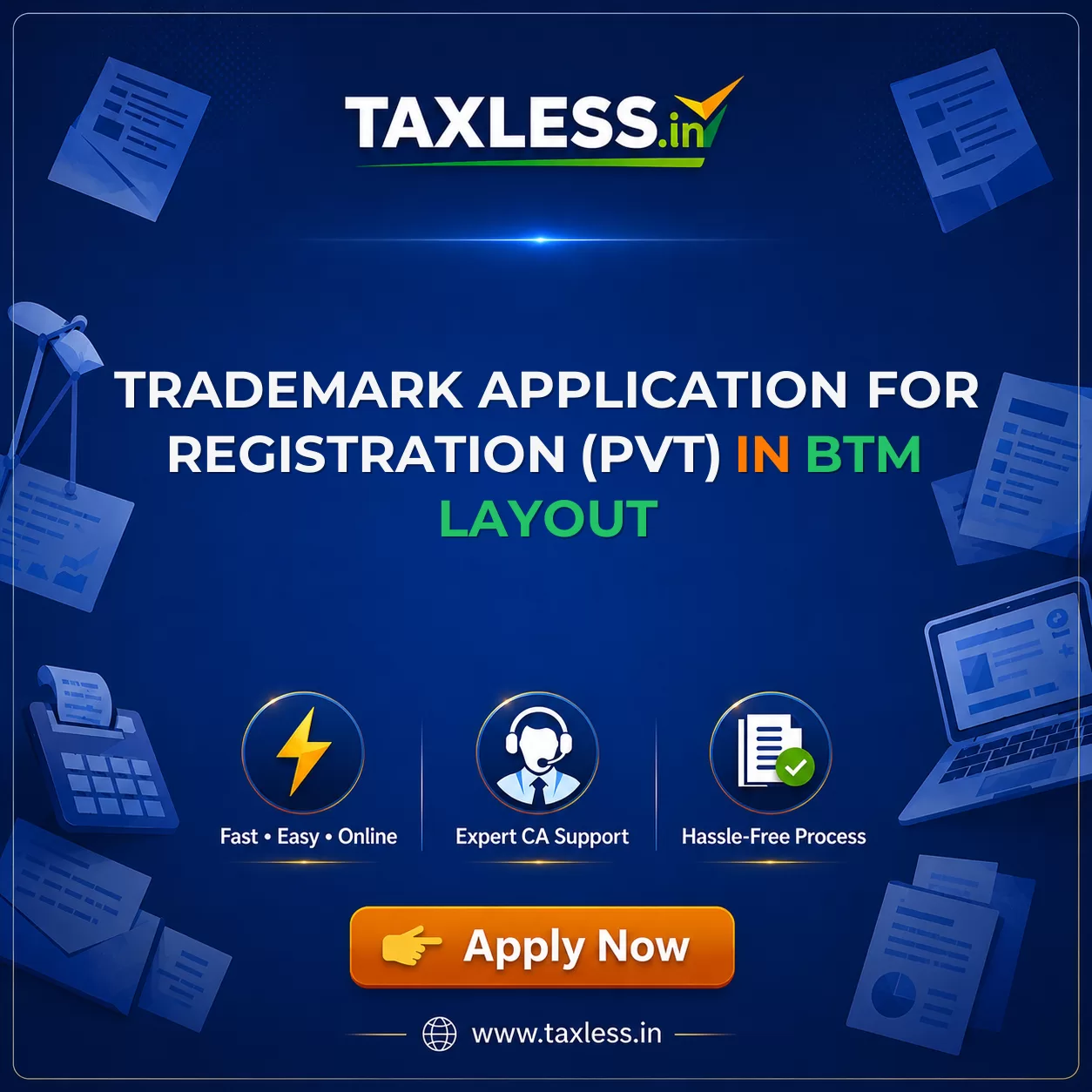 Trademark Application For Registration (Pvt) in Btm Layout
