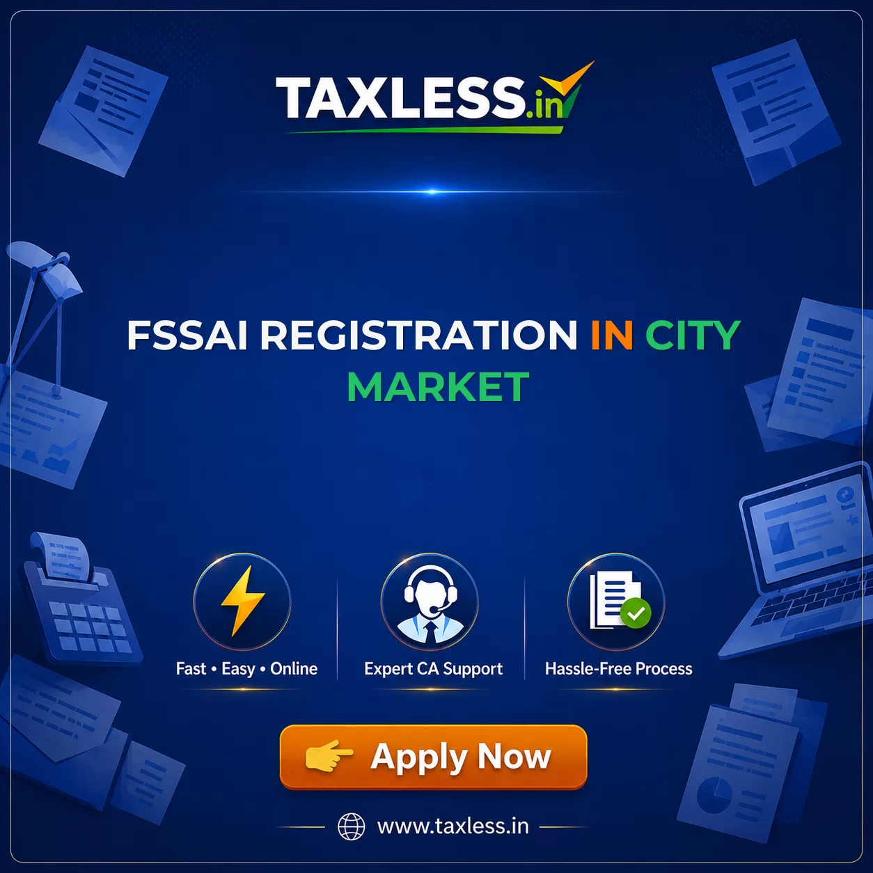FSSAI Registration in City Market