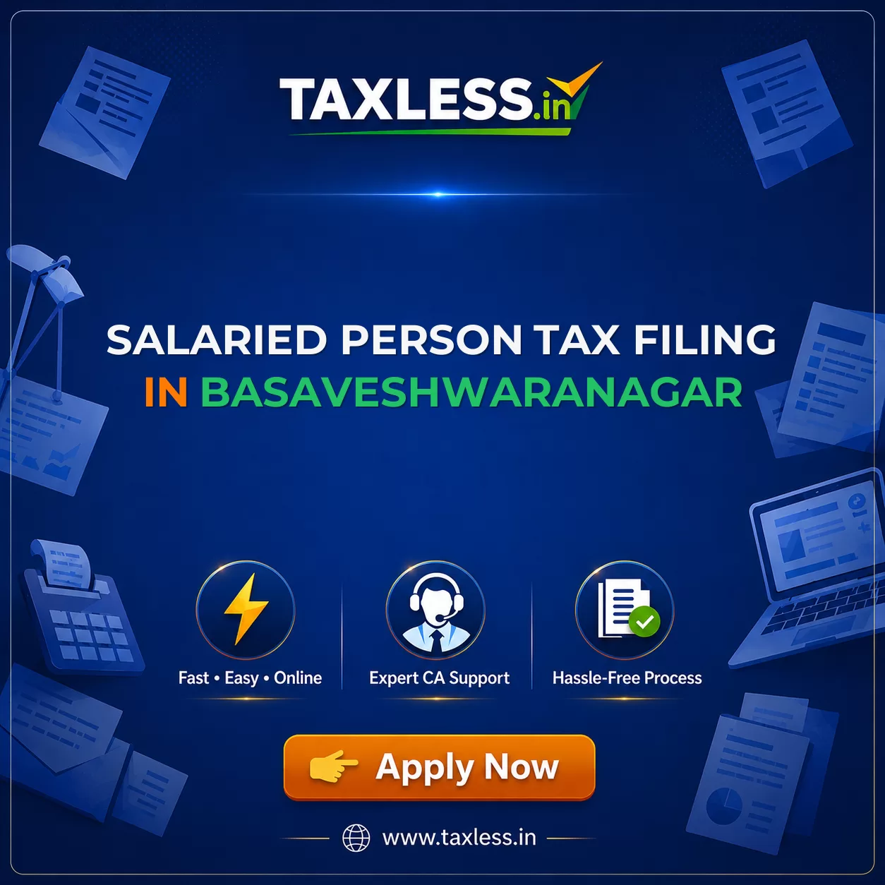 Salaried Person Tax Filing in Basaveshwaranagar