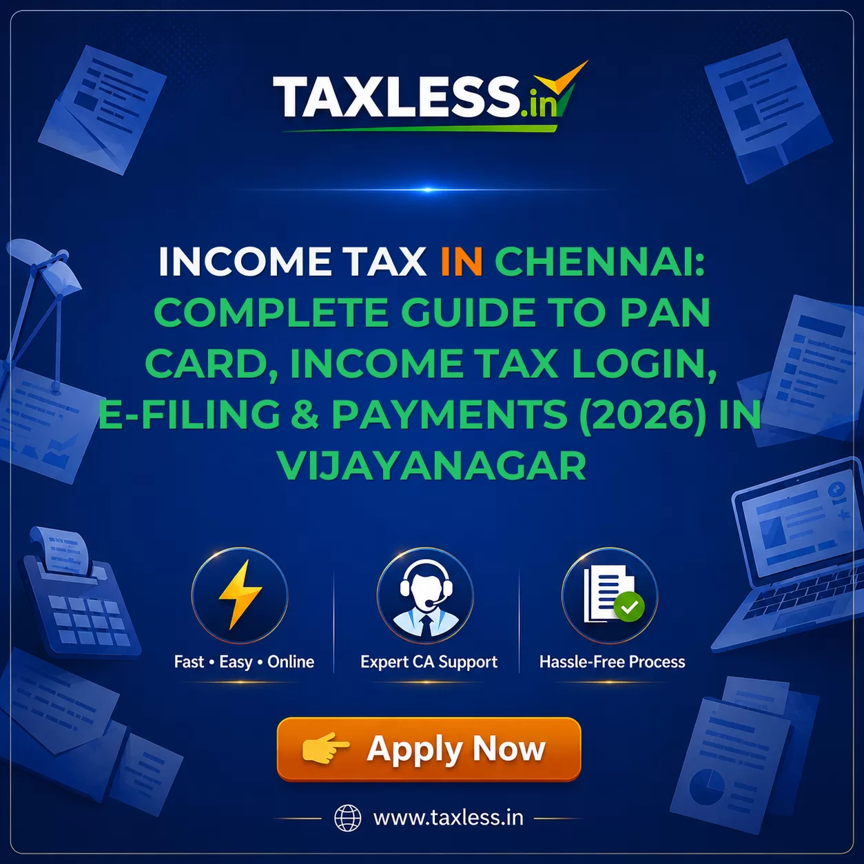 Income Tax in Chennai: Complete Guide to PAN Card, Income Tax Login, e-Filing & Payments (2026) in Vijayanagar