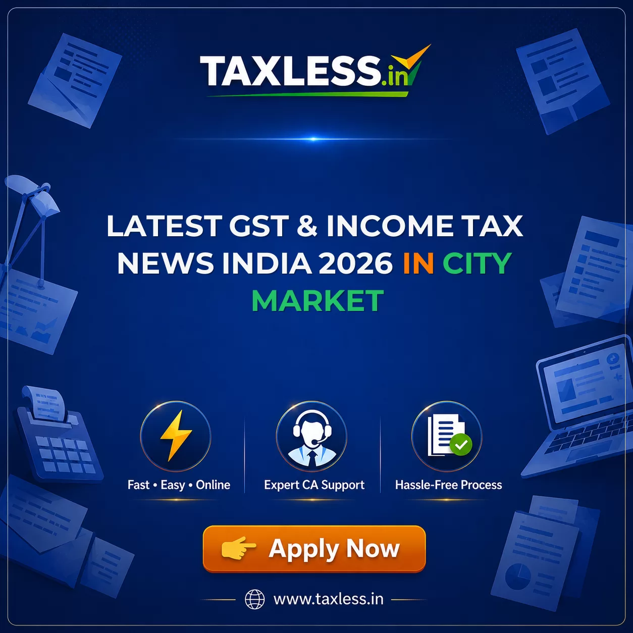 Latest GST & Income Tax News India 2026 in City Market