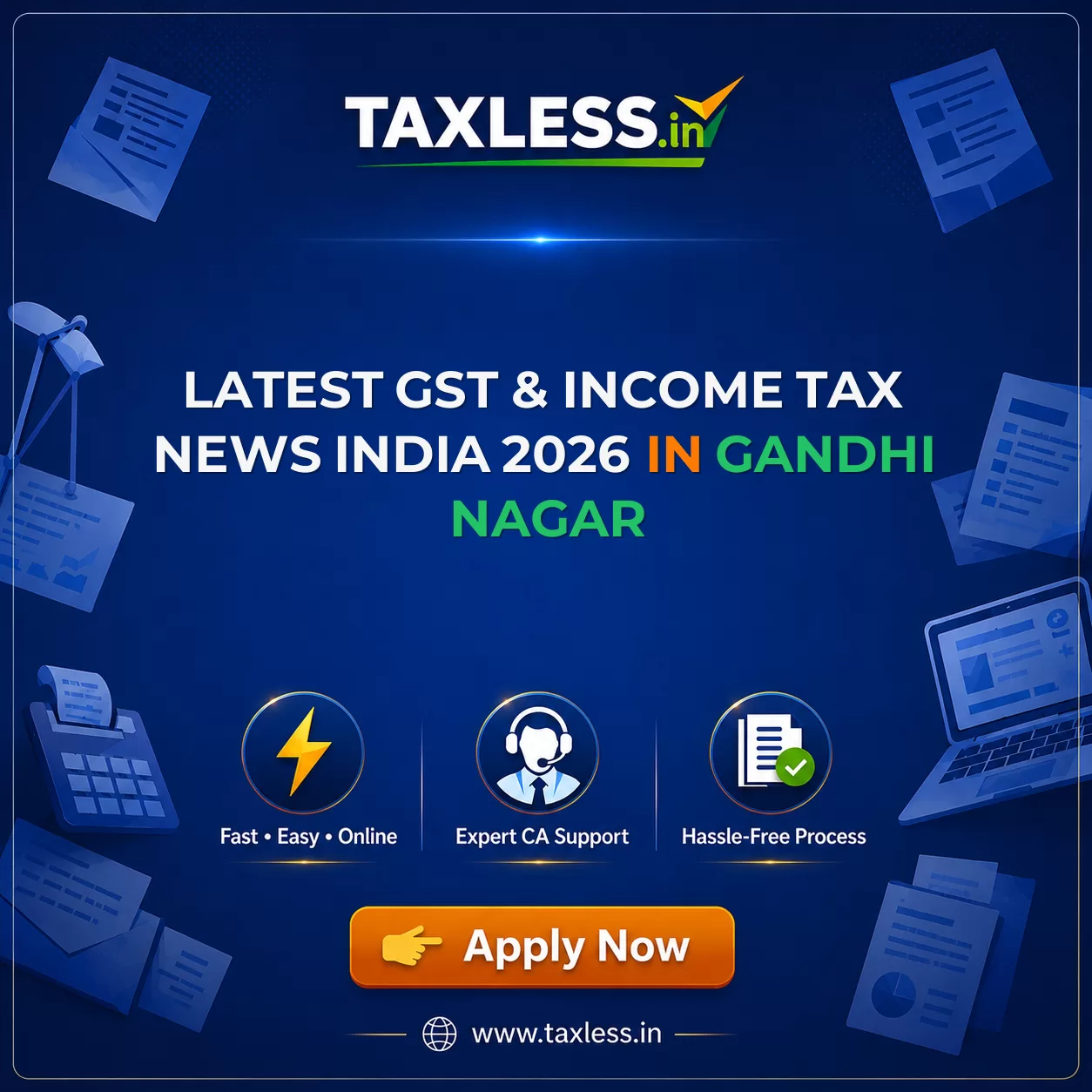 Latest GST & Income Tax News India 2026 in Gandhi Nagar