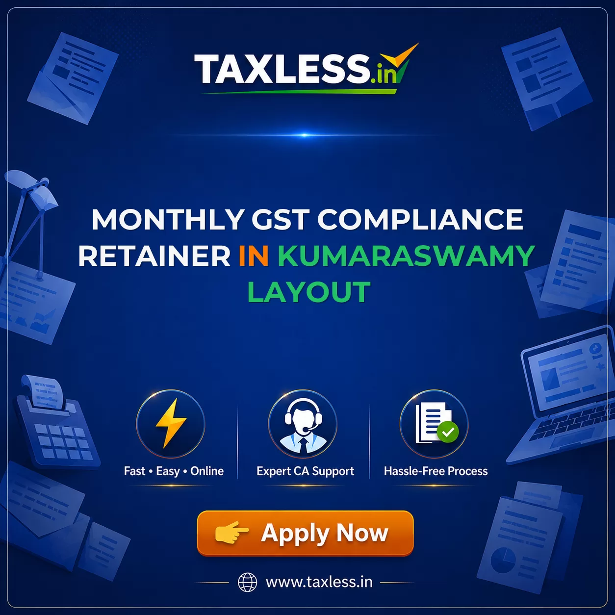 Monthly GST Compliance Retainer in Kumaraswamy Layout
