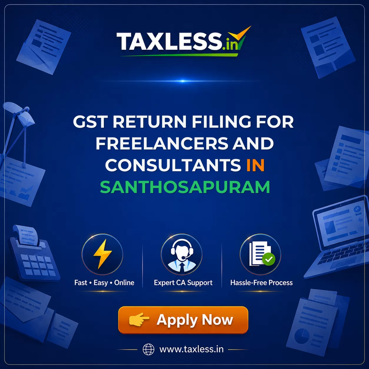 GST Return Filing for Freelancers and Consultants in Santhosapuram