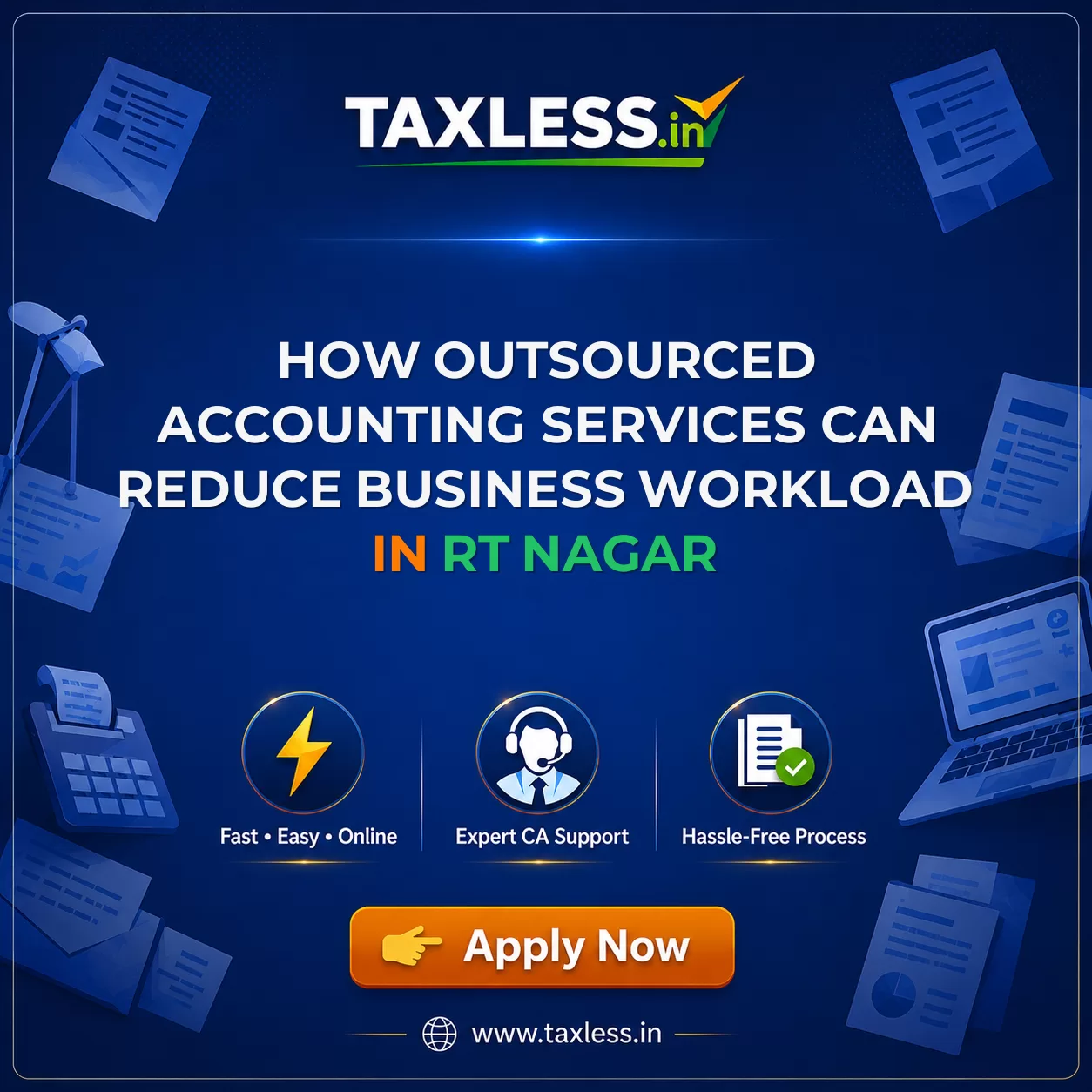 How Outsourced Accounting Services Can Reduce Business Workload in Rt Nagar
