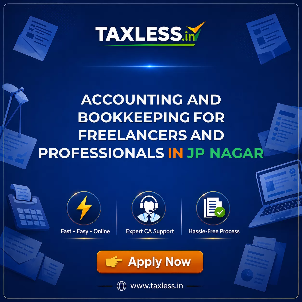 Accounting and Bookkeeping for Freelancers and Professionals in Jp Nagar