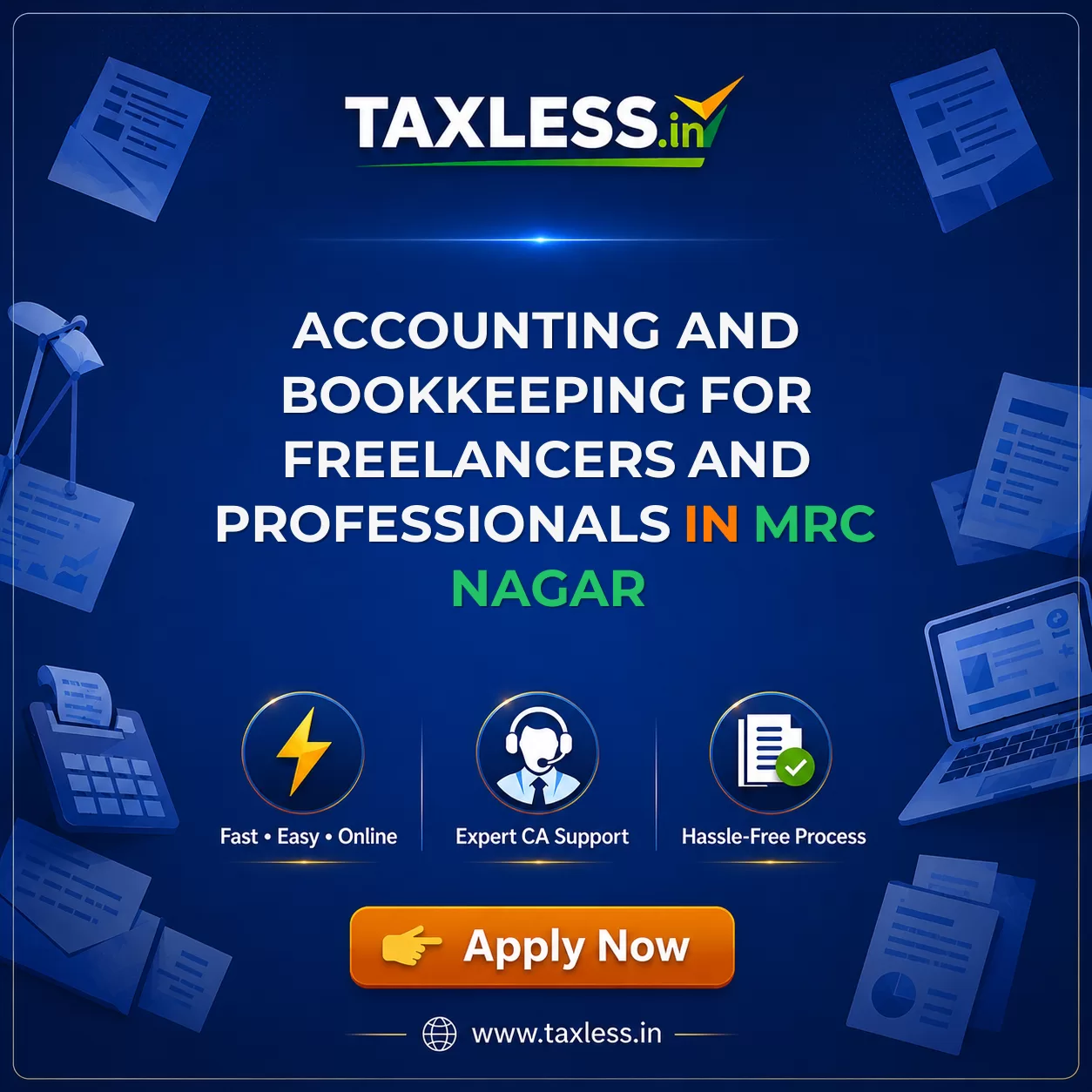 Accounting and Bookkeeping for Freelancers and Professionals in Mrc Nagar