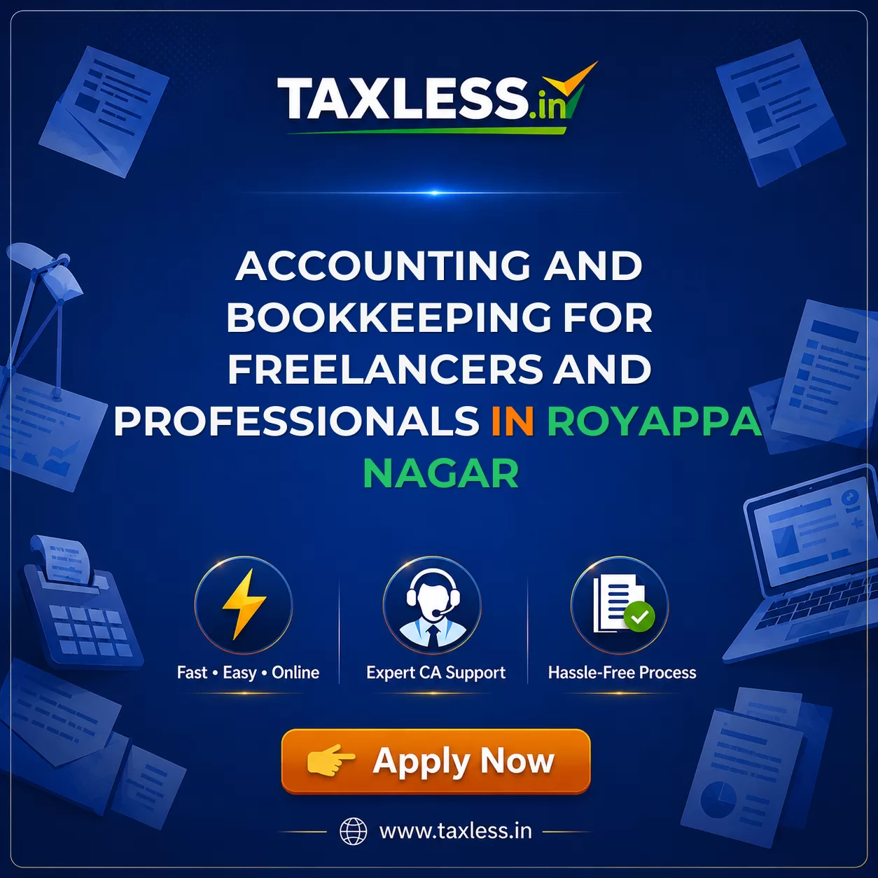 Accounting and Bookkeeping for Freelancers and Professionals in Royappa Nagar