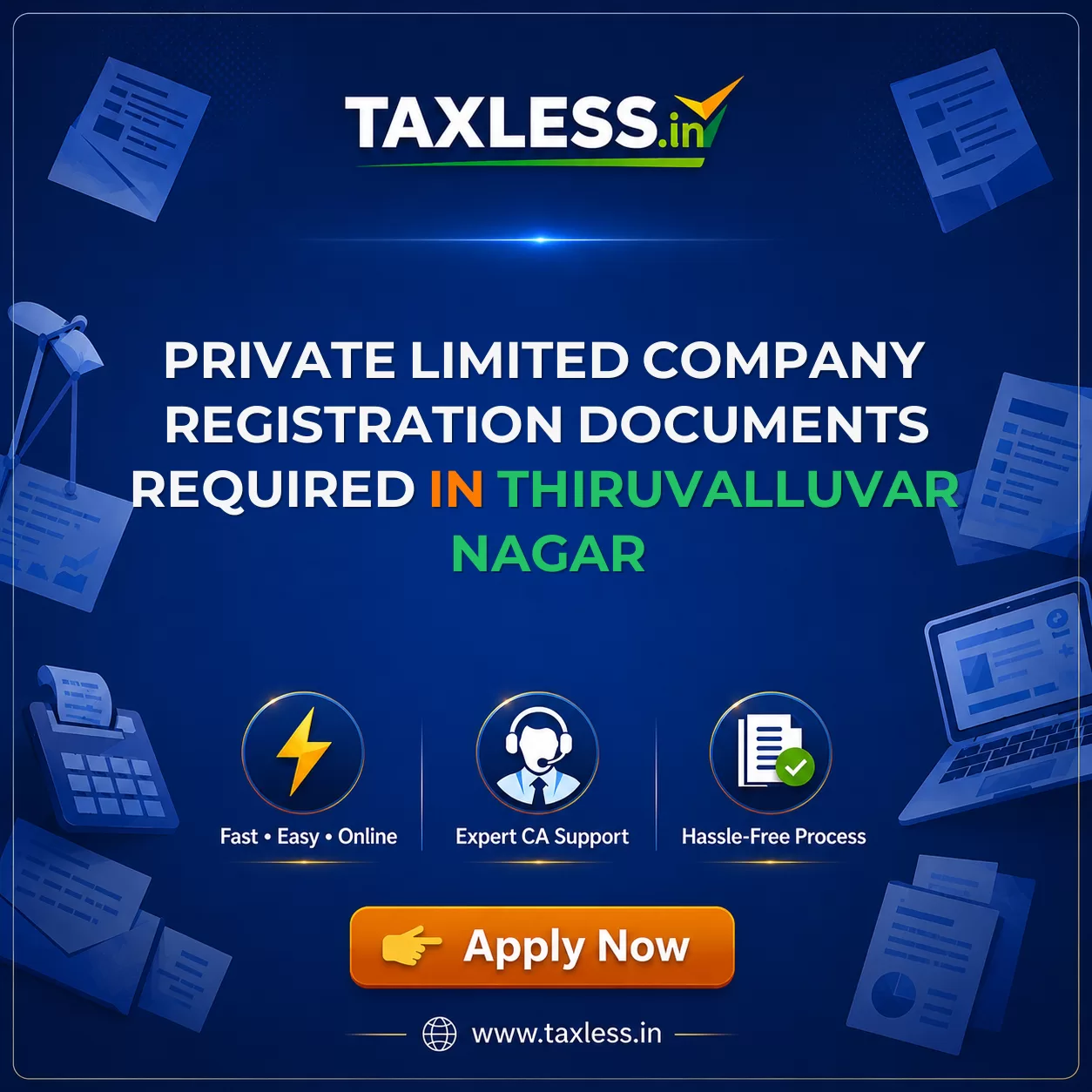 Private Limited Company Registration Documents Required in Thiruvalluvar Nagar