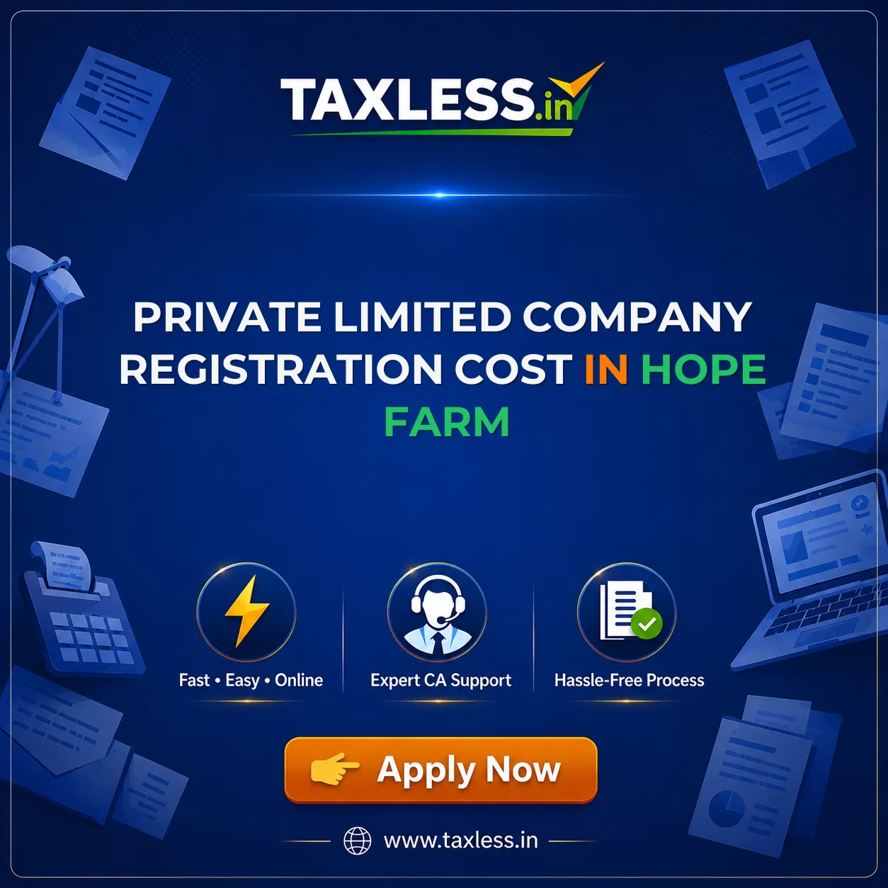 Private Limited Company Registration Cost in Hope Farm