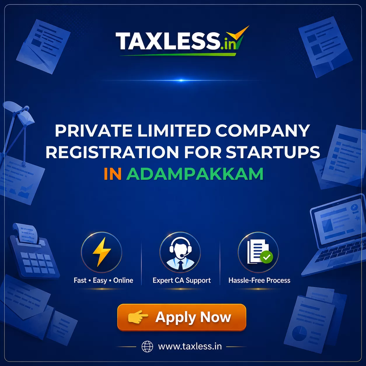 Private Limited Company Registration for Startups in Adampakkam