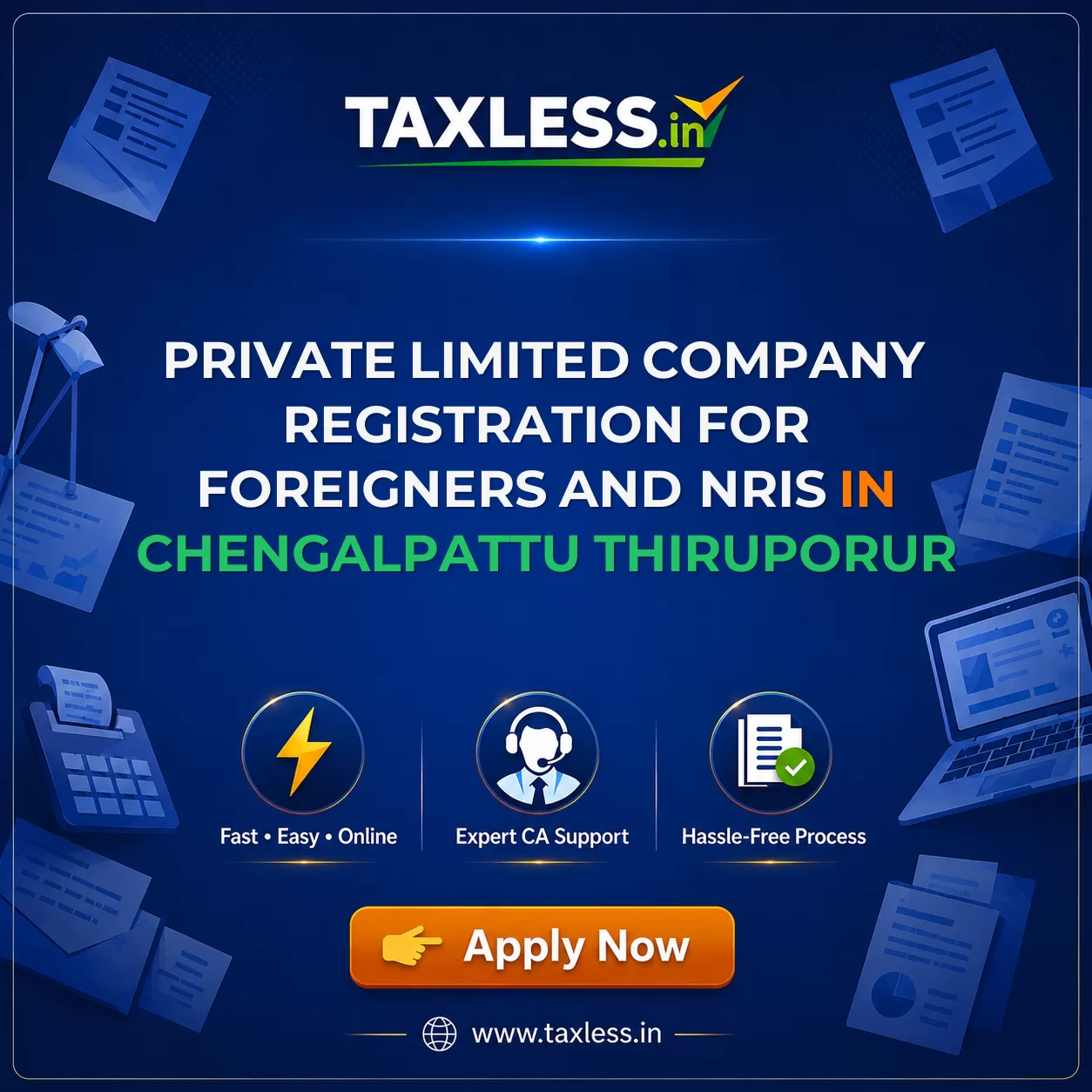 Private Limited Company Registration for Foreigners and NRIs in Chengalpattu Thiruporur