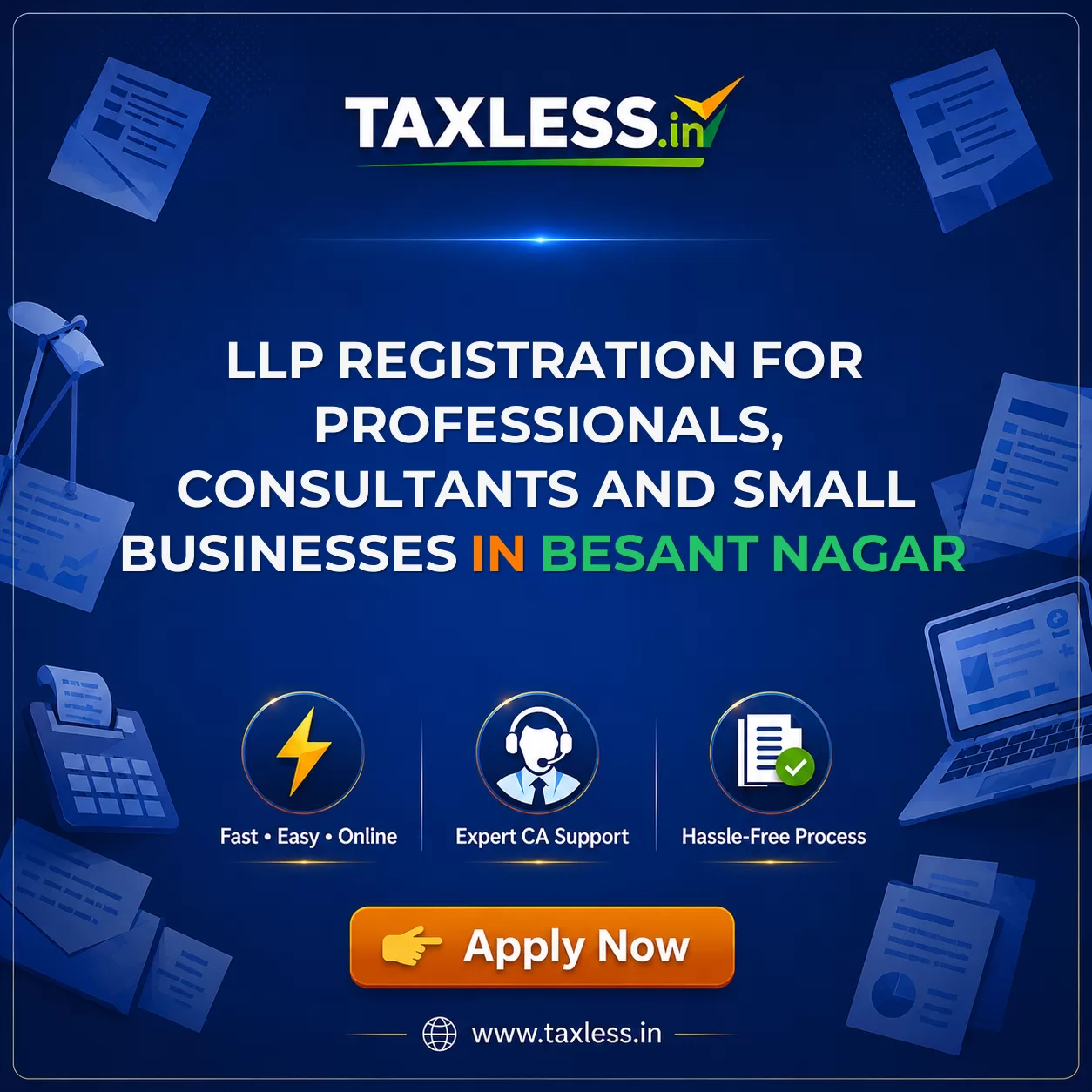 LLP Registration for Professionals, Consultants and Small Businesses in Besant Nagar