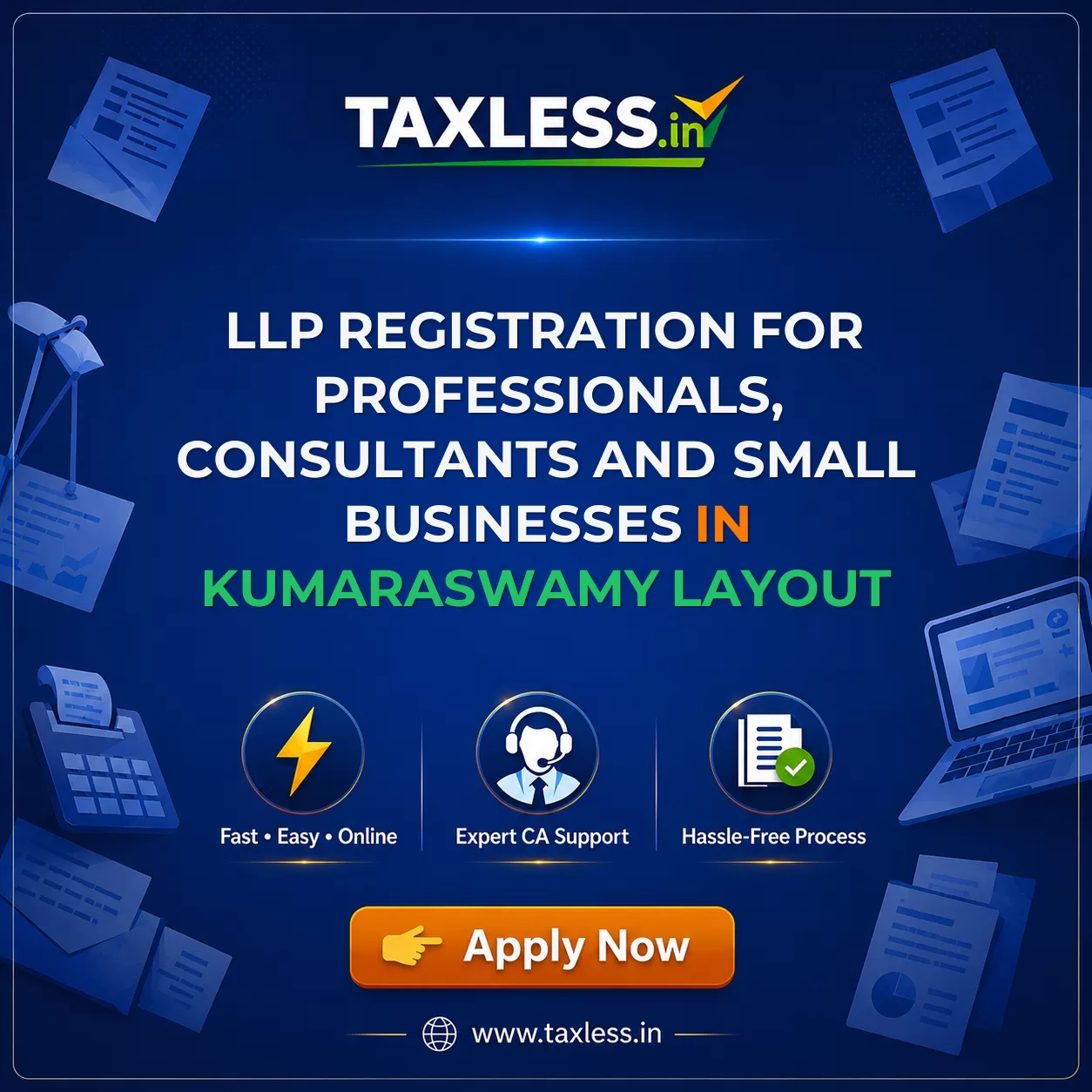 LLP Registration for Professionals, Consultants and Small Businesses in Kumaraswamy Layout