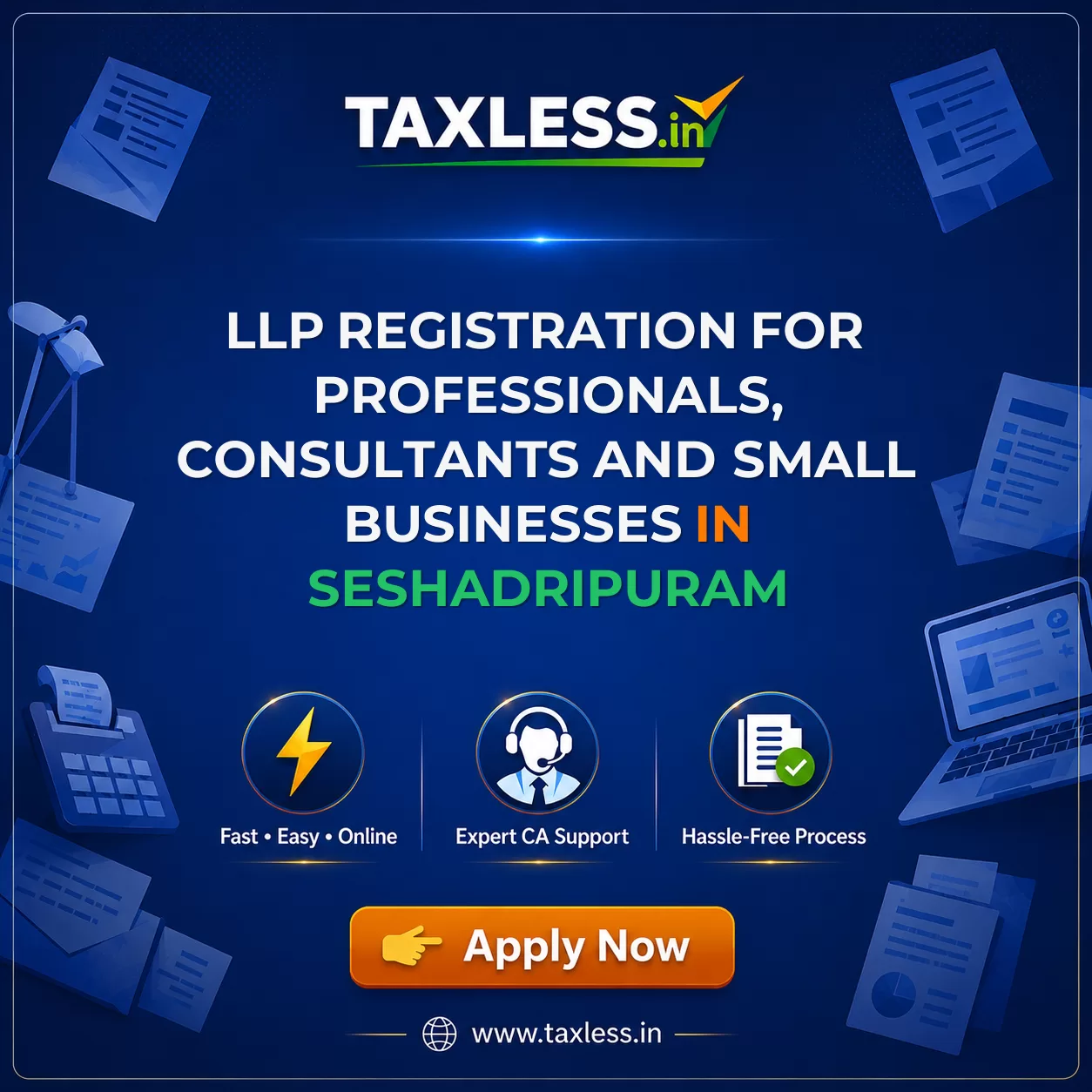 LLP Registration for Professionals, Consultants and Small Businesses in Seshadripuram