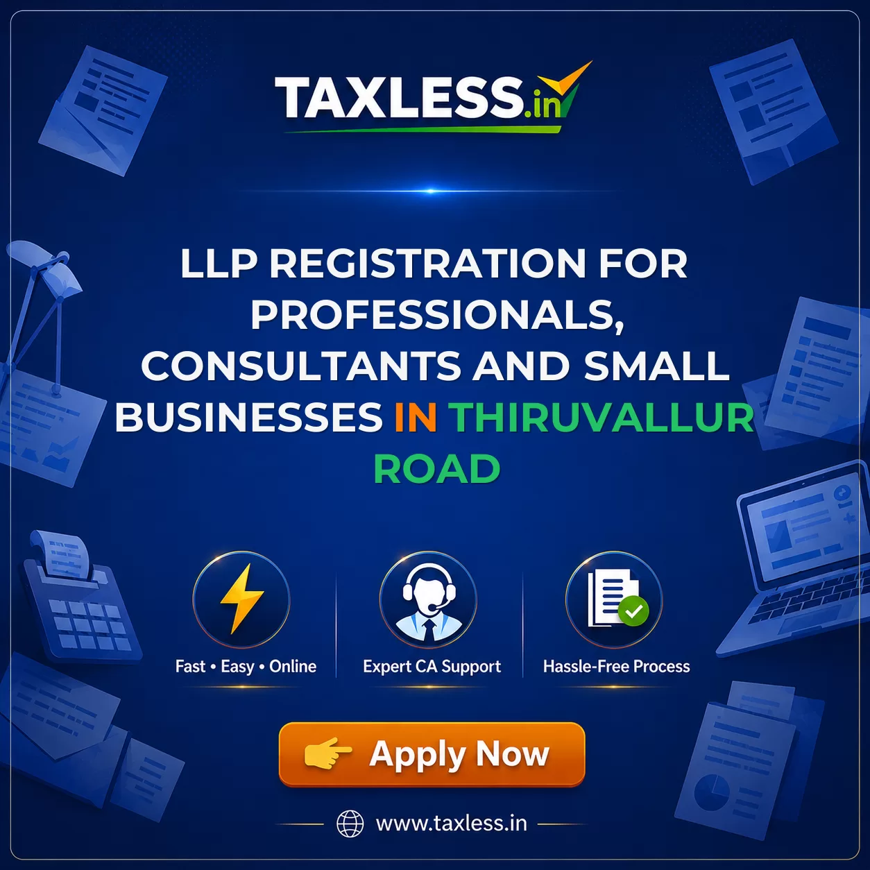 LLP Registration for Professionals, Consultants and Small Businesses in Thiruvallur Road