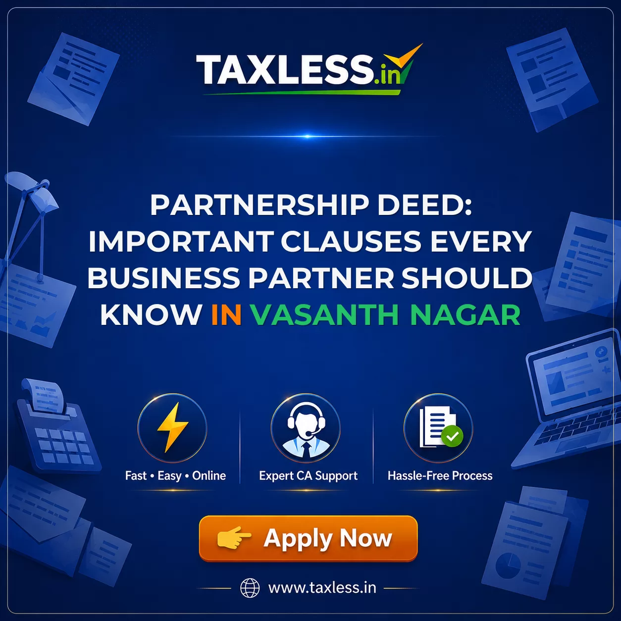 Partnership Deed: Important Clauses Every Business Partner Should Know in Vasanth Nagar