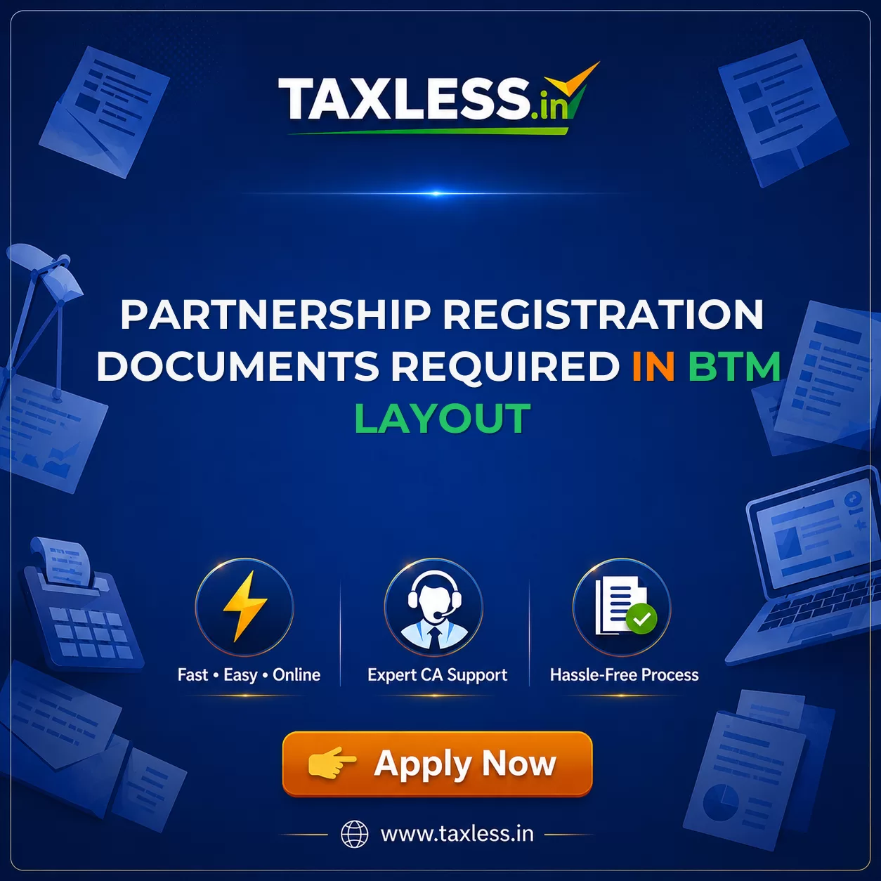 Partnership Registration Documents Required in Btm Layout