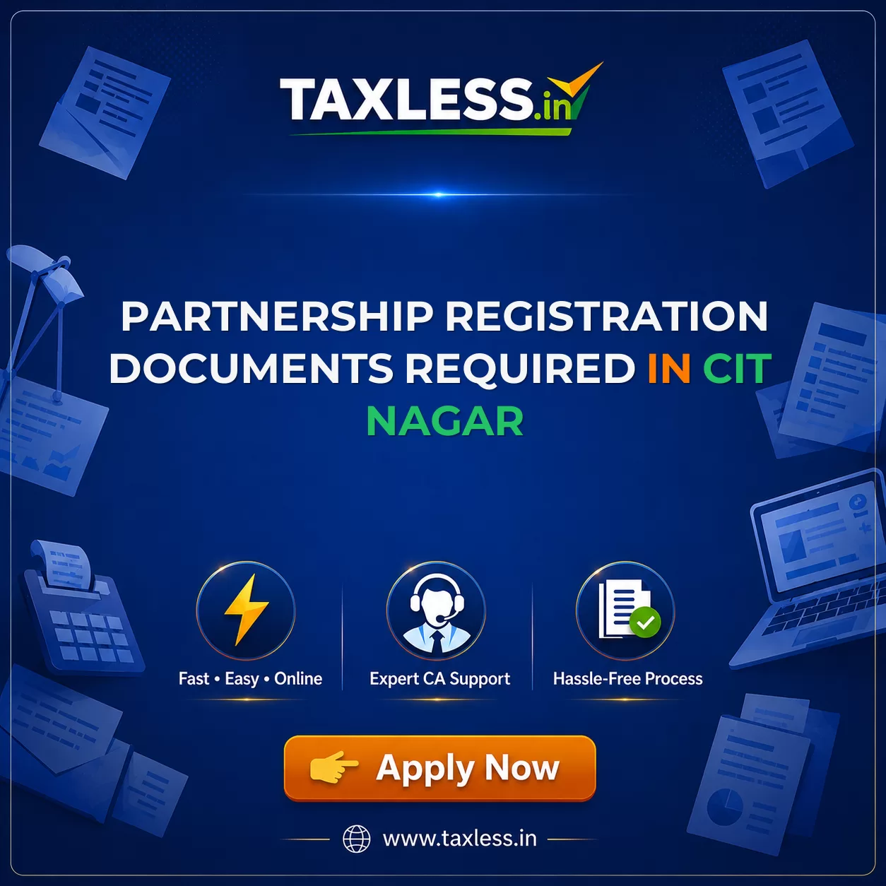 Partnership Registration Documents Required in Cit Nagar