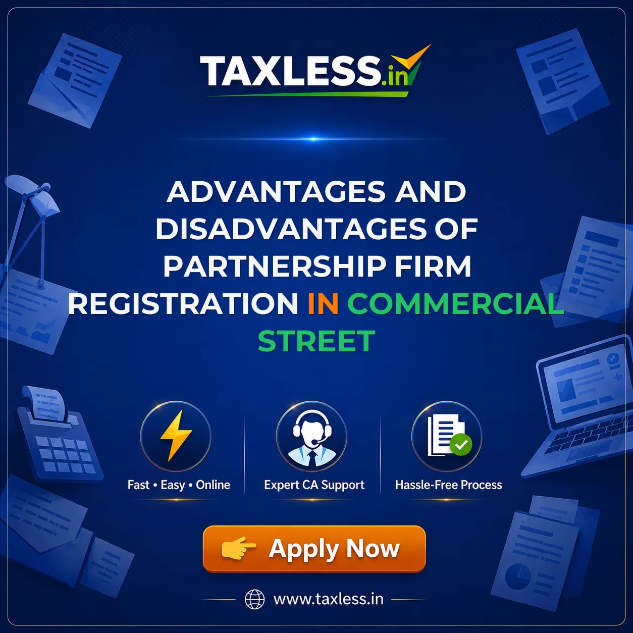 Advantages and Disadvantages of Partnership Firm Registration in Commercial Street