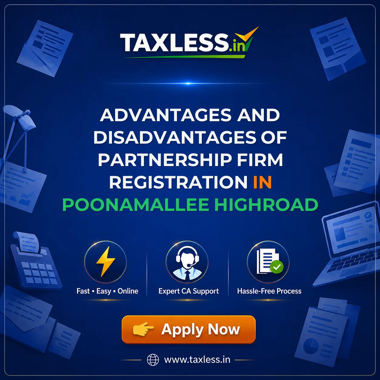 Advantages and Disadvantages of Partnership Firm Registration in Poonamallee Highroad