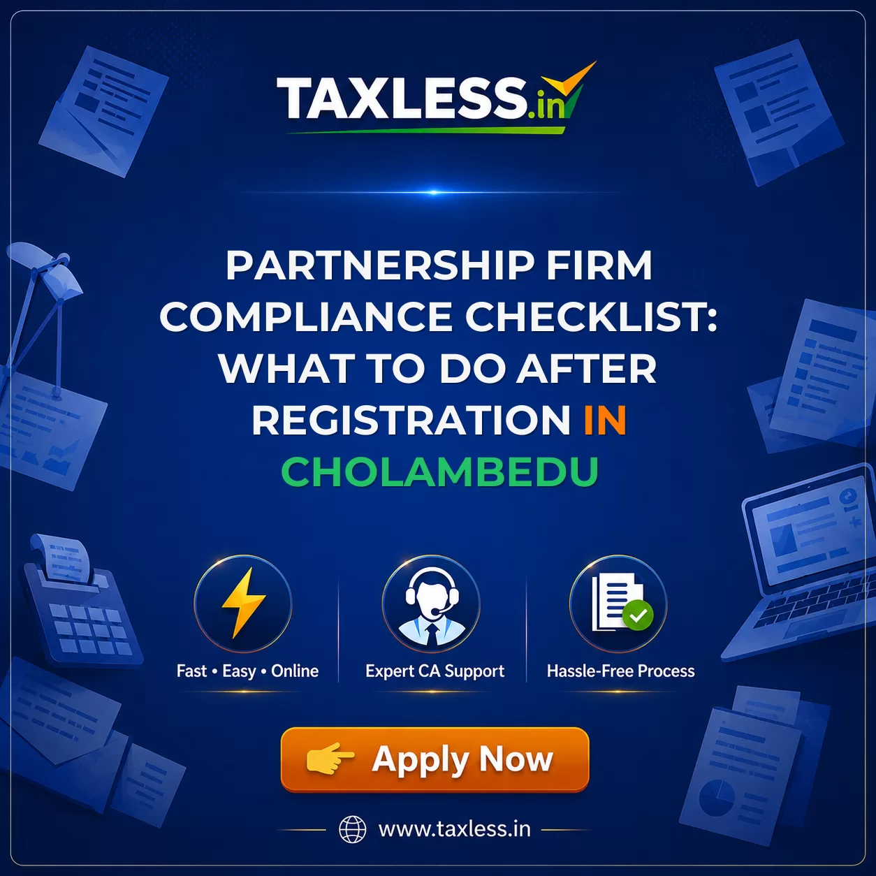 Partnership Firm Compliance Checklist: What to Do After Registration in Cholambedu
