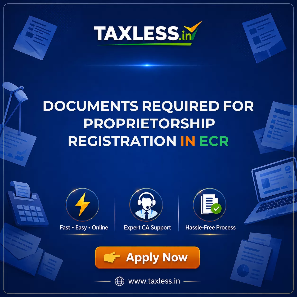 Documents Required for Proprietorship Registration in Ecr