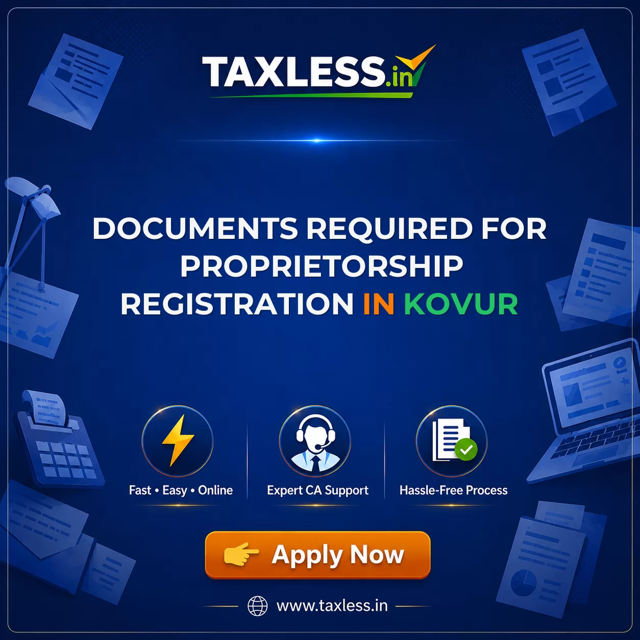 Documents Required for Proprietorship Registration in Kovur
