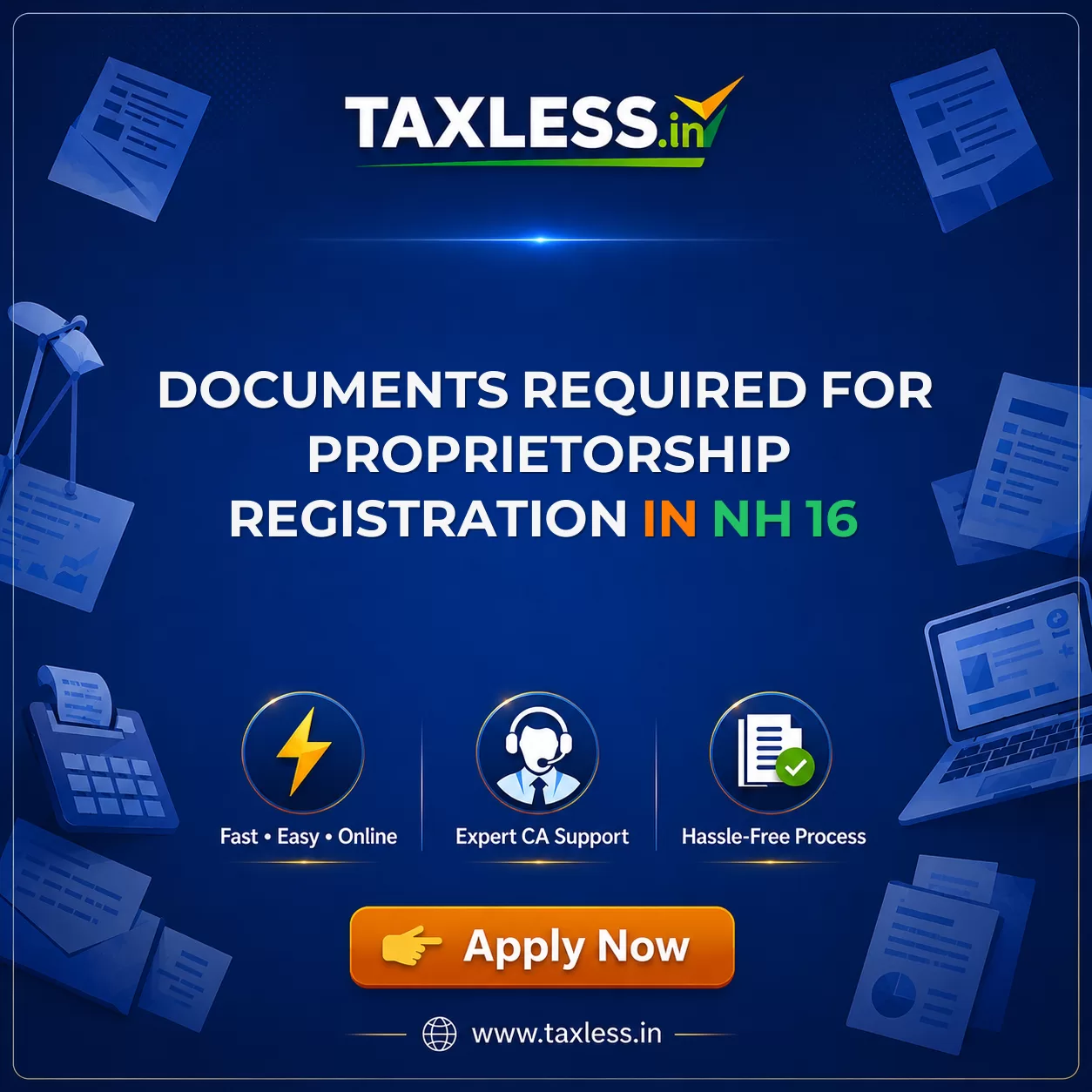 Documents Required for Proprietorship Registration in Nh 16