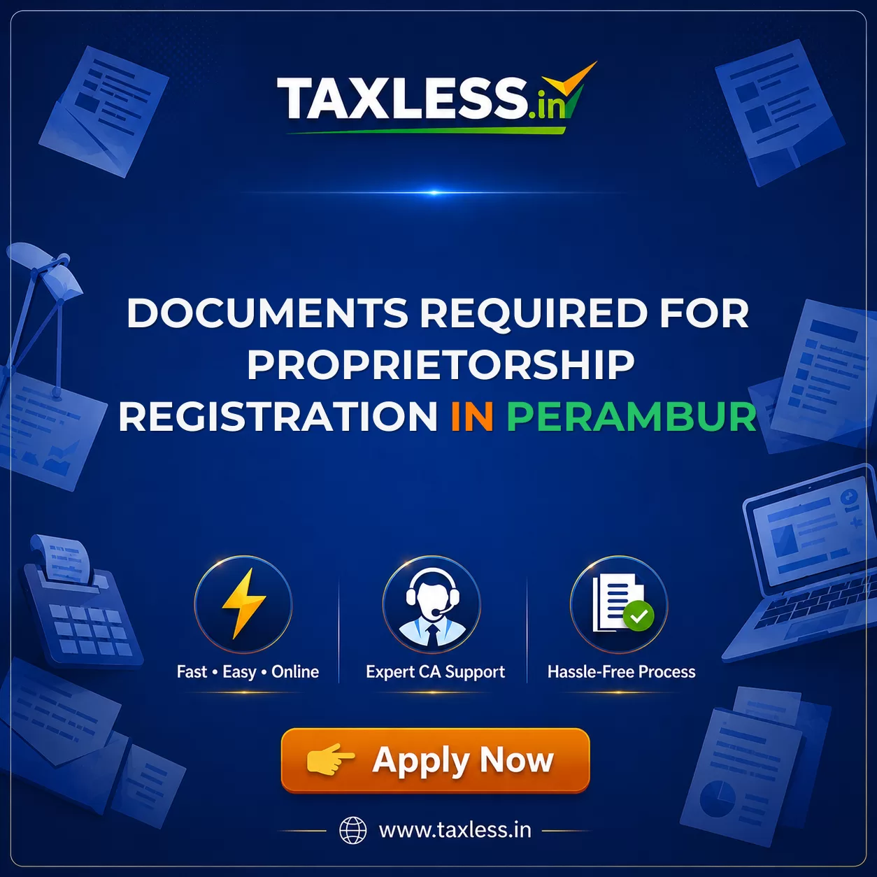 Documents Required for Proprietorship Registration in Perambur