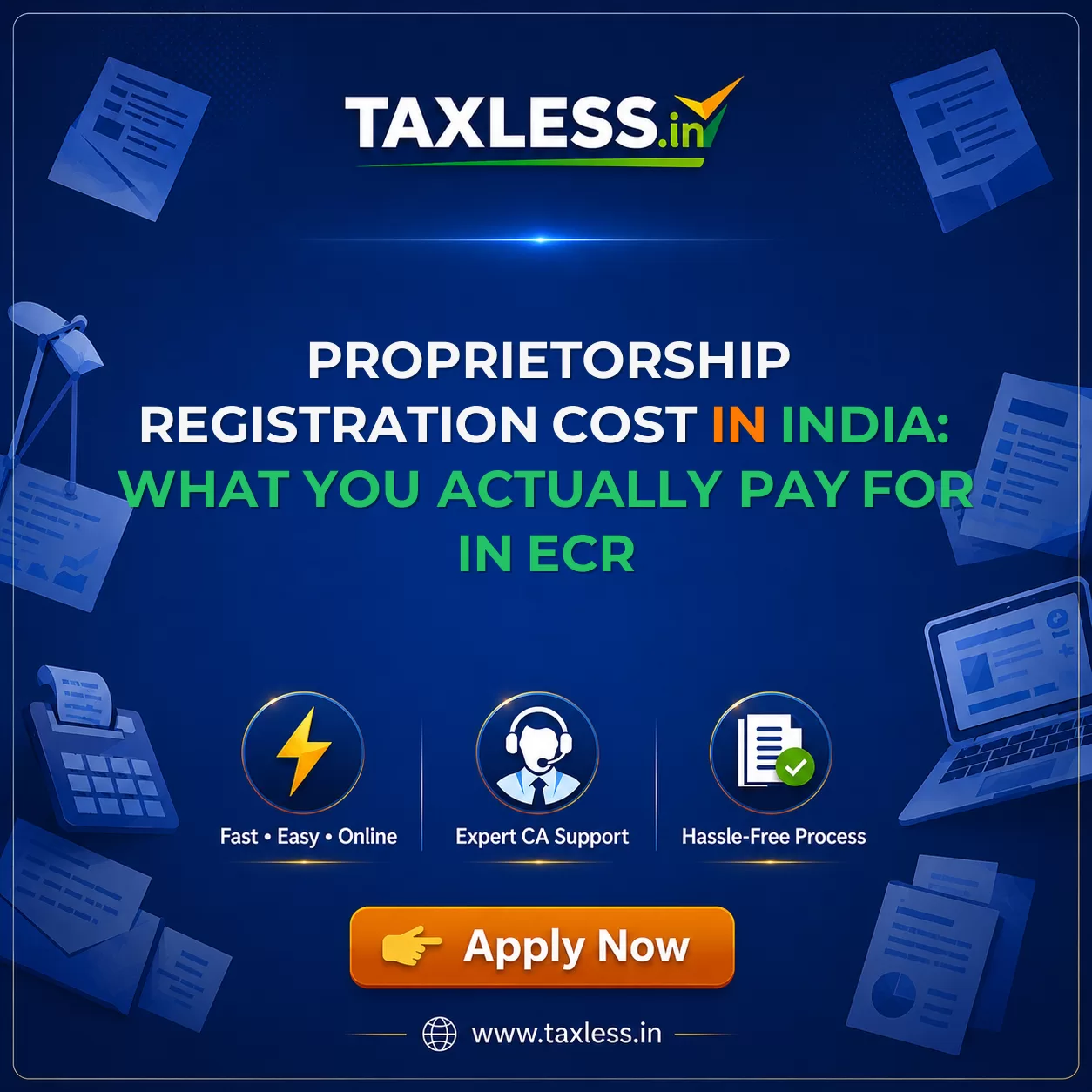 Proprietorship Registration Cost in India: What You Actually Pay For in Ecr