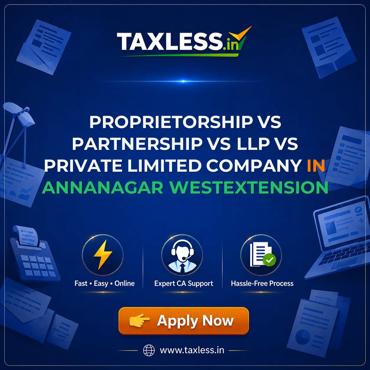 Proprietorship vs Partnership vs LLP vs Private Limited Company in Annanagar Westextension