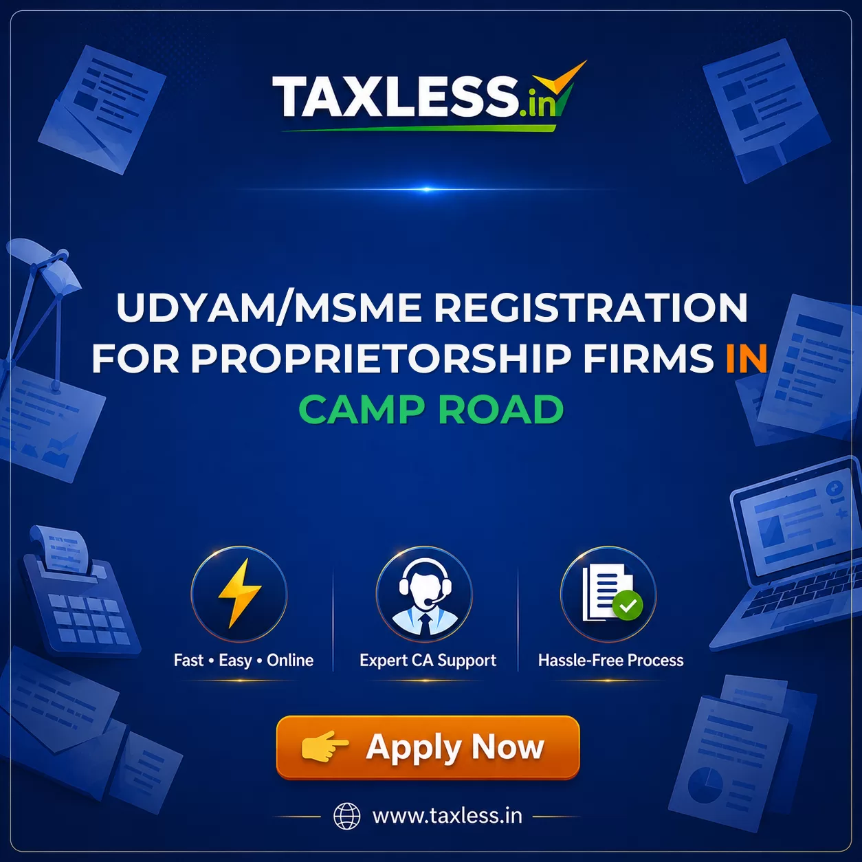 Udyam/MSME Registration for Proprietorship Firms in Camp Road