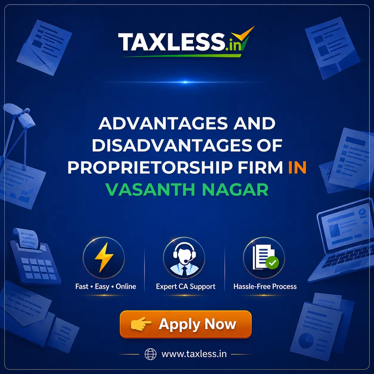 Advantages and Disadvantages of Proprietorship Firm in Vasanth Nagar