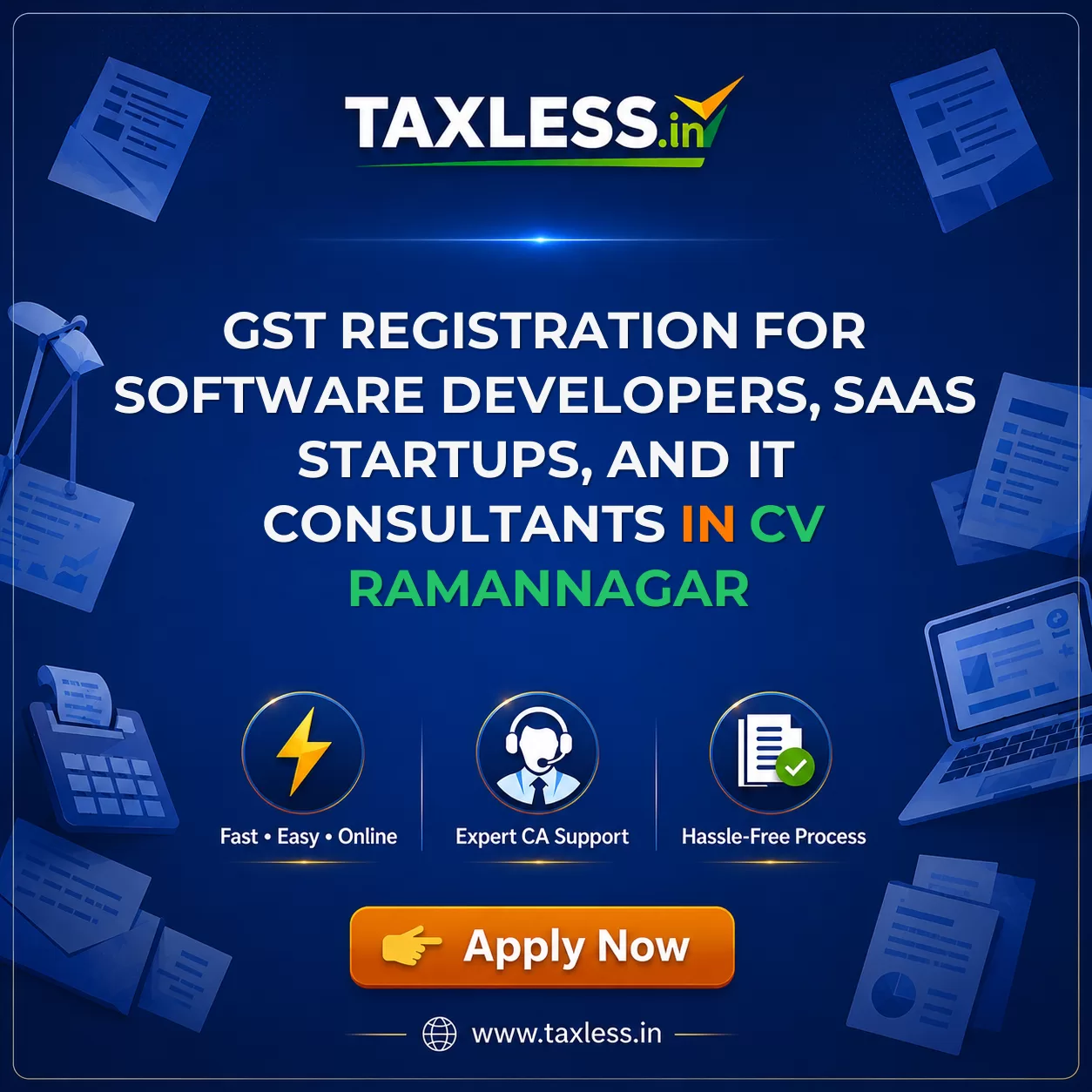 GST Registration for Software Developers, SaaS Startups, and IT Consultants in Cv Ramannagar