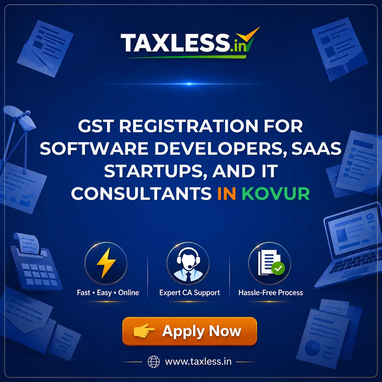 GST Registration for Software Developers, SaaS Startups, and IT Consultants in Kovur