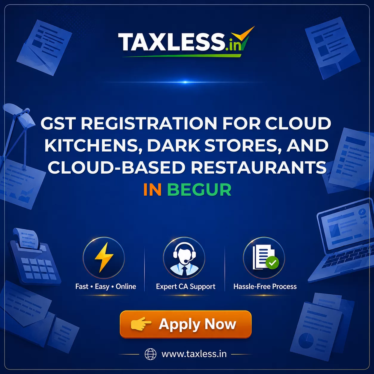 GST Registration for Cloud Kitchens, Dark Stores, and Cloud-Based Restaurants in Begur
