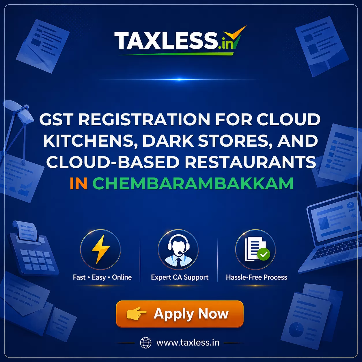 GST Registration for Cloud Kitchens, Dark Stores, and Cloud-Based Restaurants in Chembarambakkam