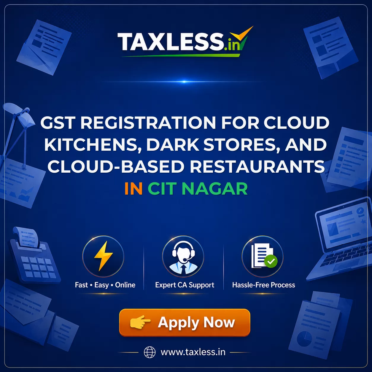 GST Registration for Cloud Kitchens, Dark Stores, and Cloud-Based Restaurants in Cit Nagar