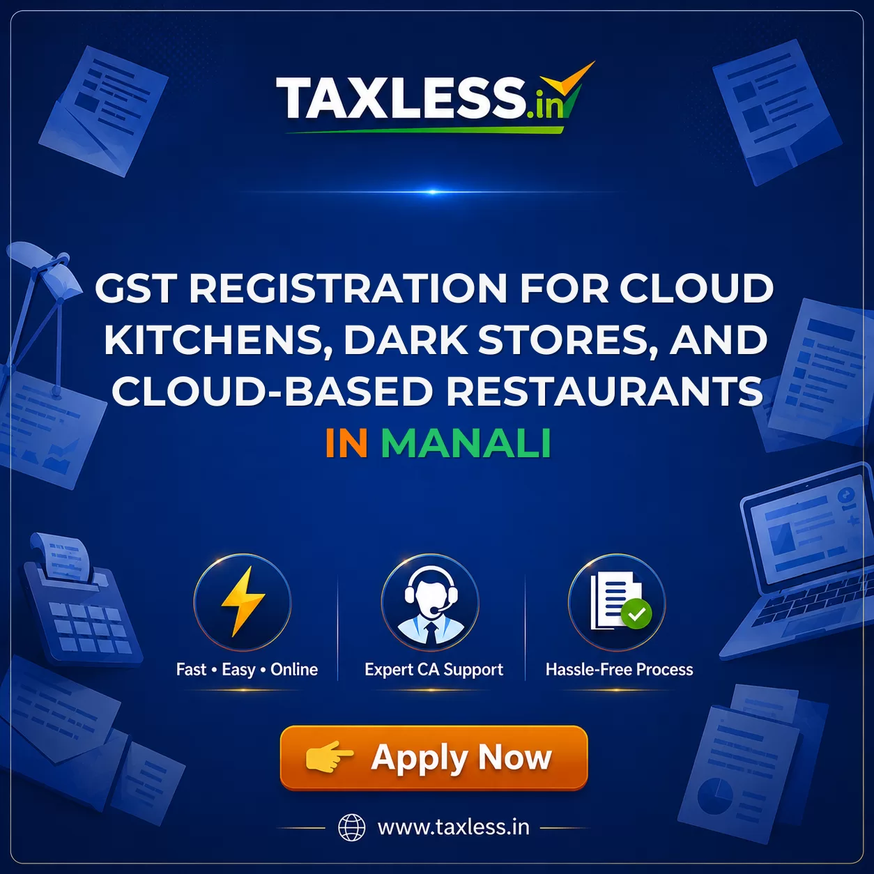 GST Registration for Cloud Kitchens, Dark Stores, and Cloud-Based Restaurants in Manali