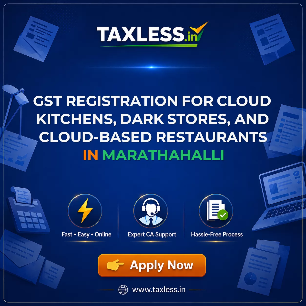 GST Registration for Cloud Kitchens, Dark Stores, and Cloud-Based Restaurants in Marathahalli