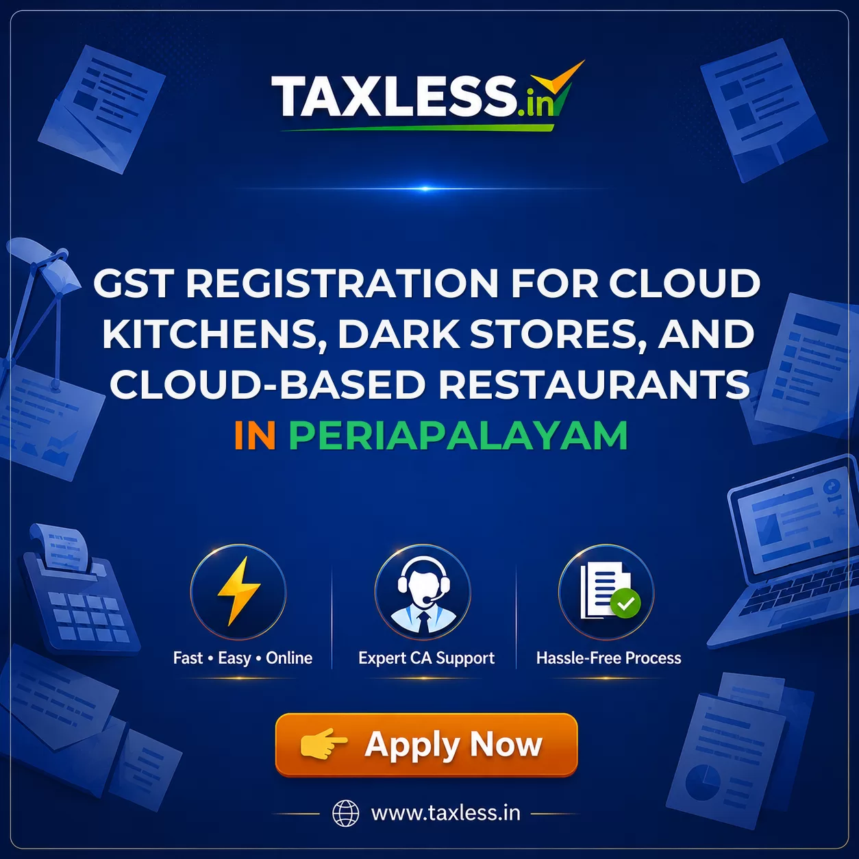GST Registration for Cloud Kitchens, Dark Stores, and Cloud-Based Restaurants in Periapalayam