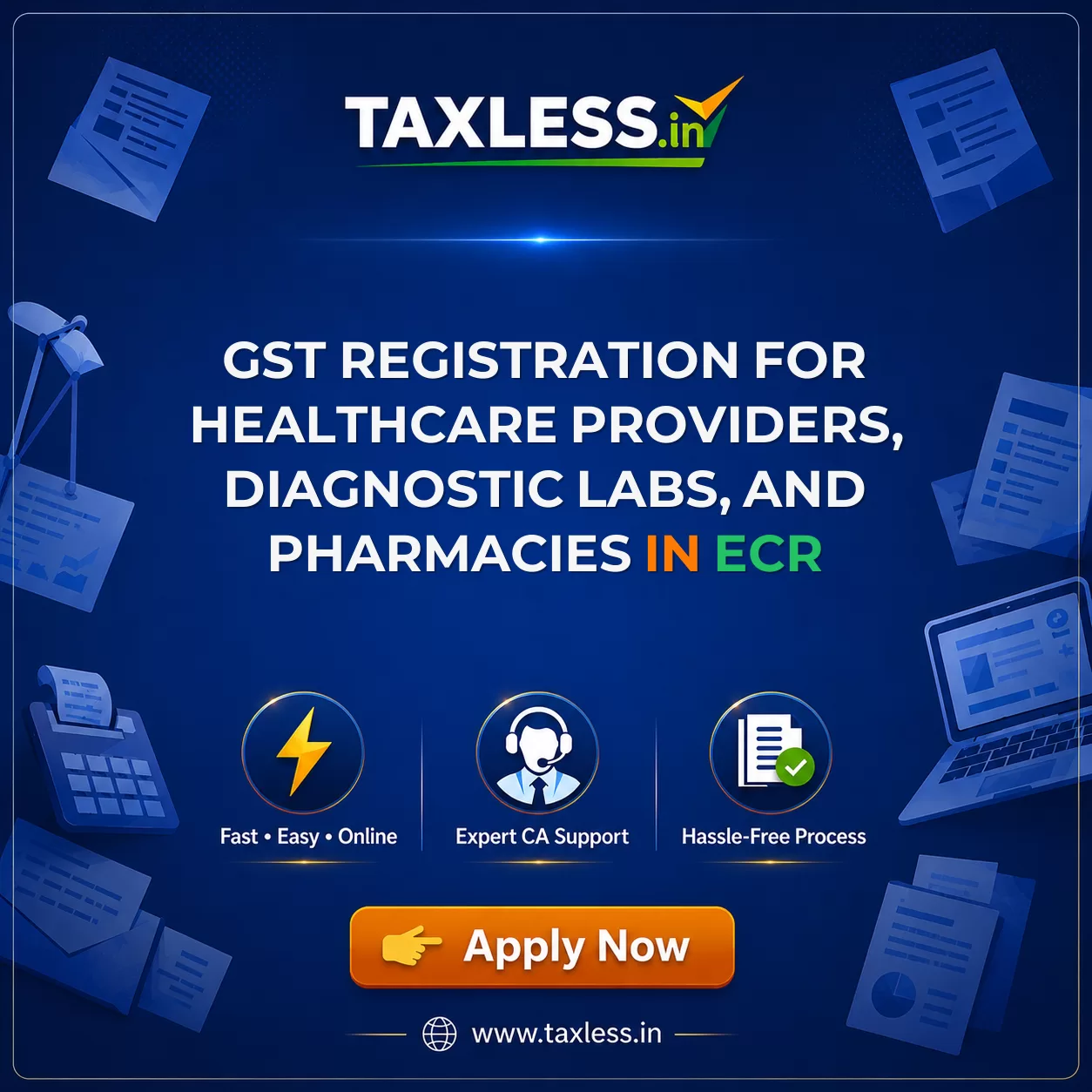 GST Registration for Healthcare Providers, Diagnostic Labs, and Pharmacies in Ecr