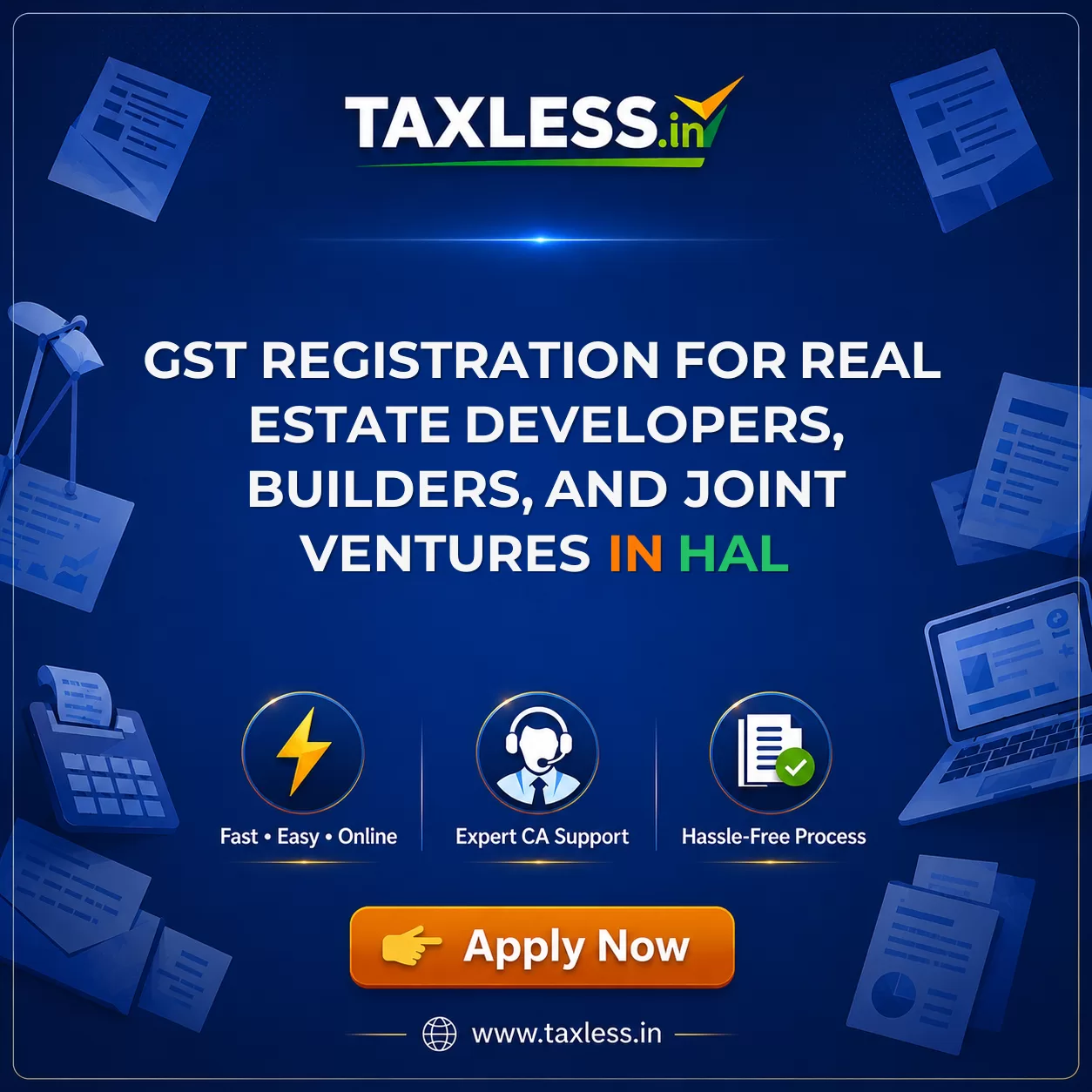 GST Registration for Real Estate Developers, Builders, and Joint Ventures in Hal