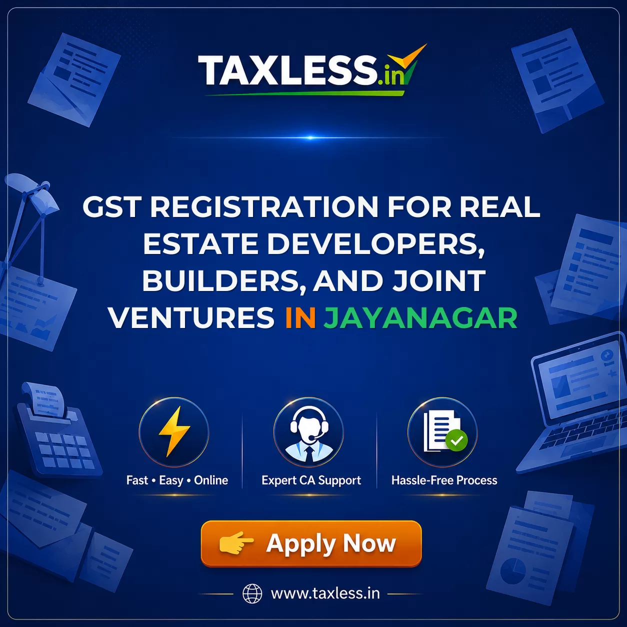 GST Registration for Real Estate Developers, Builders, and Joint Ventures in Jayanagar