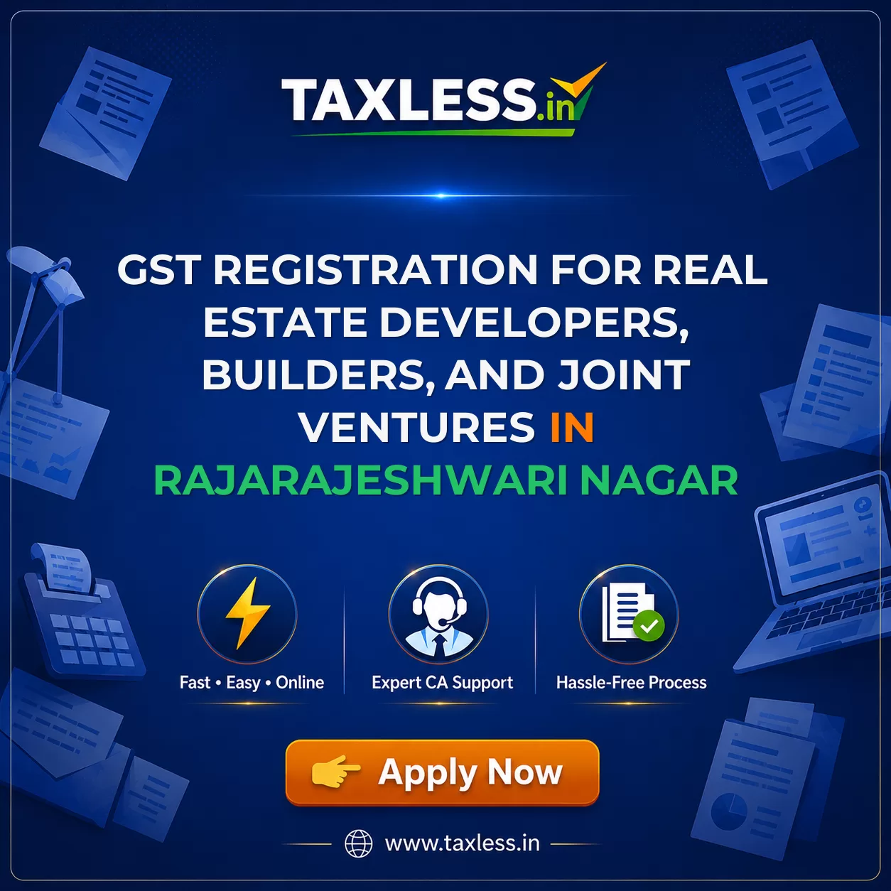 GST Registration for Real Estate Developers, Builders, and Joint Ventures in Rajarajeshwari Nagar
