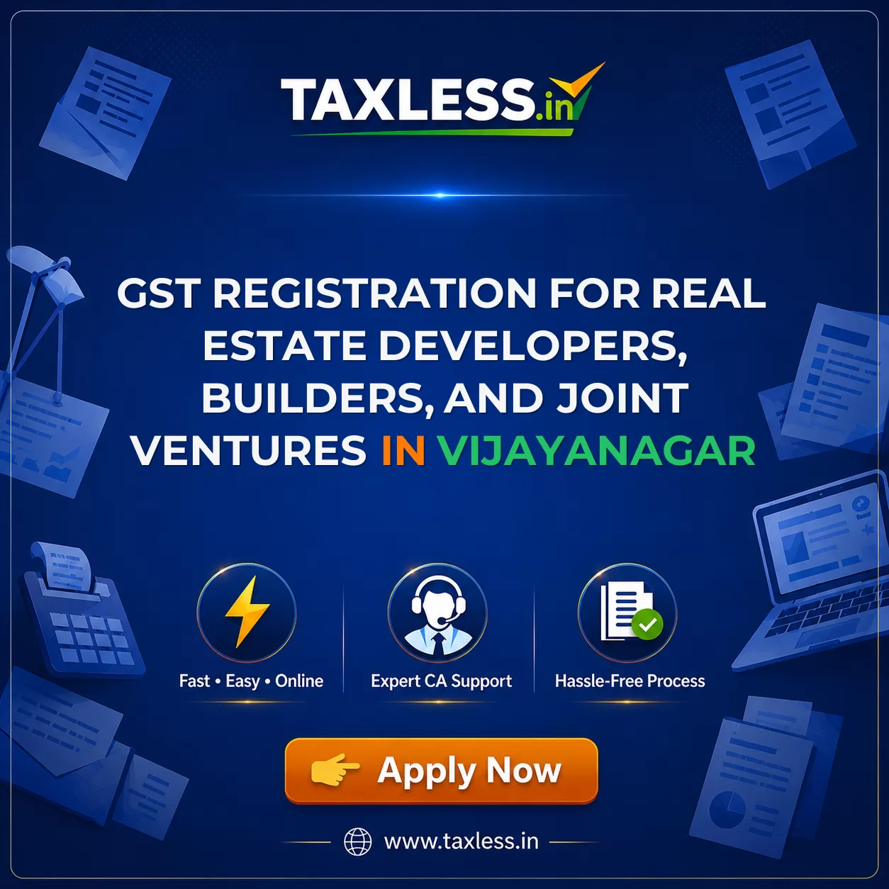 GST Registration for Real Estate Developers, Builders, and Joint Ventures in Vijayanagar