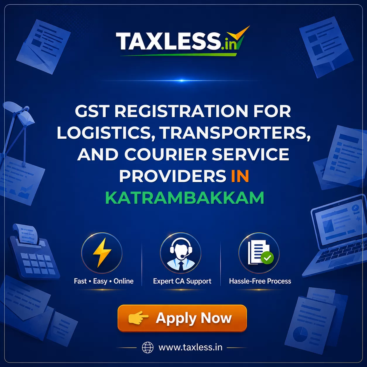 GST Registration for Logistics, Transporters, and Courier Service Providers in Katrambakkam